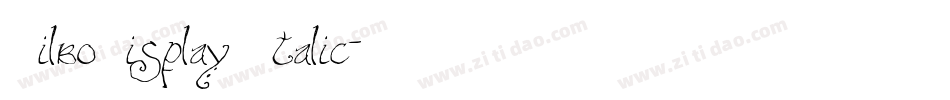 BilboDisplay Italic字体转换